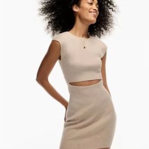 Wilfred cutout knit mini dress